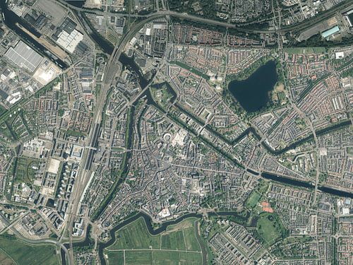 Luchtfoto van het centrum van Den Bosch