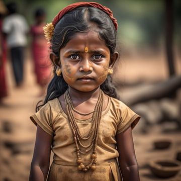 Little Sri Lankan girl by Gert-Jan Siesling