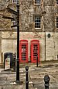 Telefoon, Red Telephone Boxes in Kirkwall. van Iris Heuer thumbnail