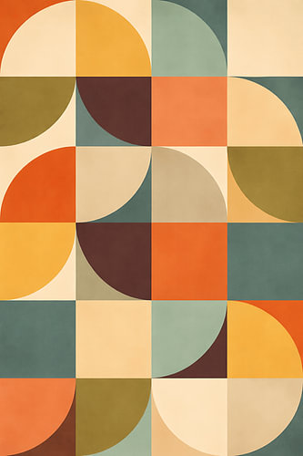 Composition « Aardse Mid-Century »