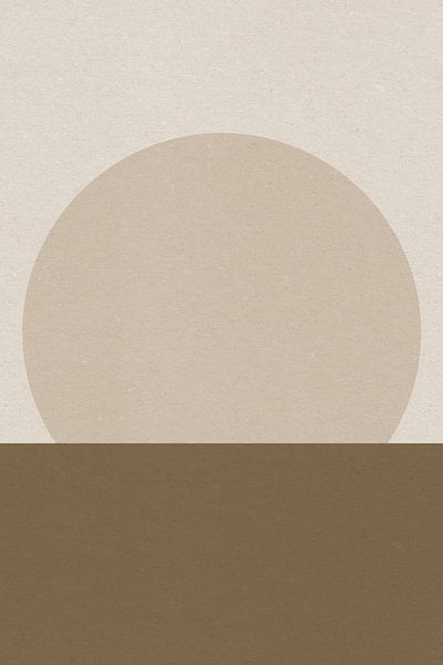 Japandi in earthy tints. Abstract minimalist Zen art II by Dina Dankers
