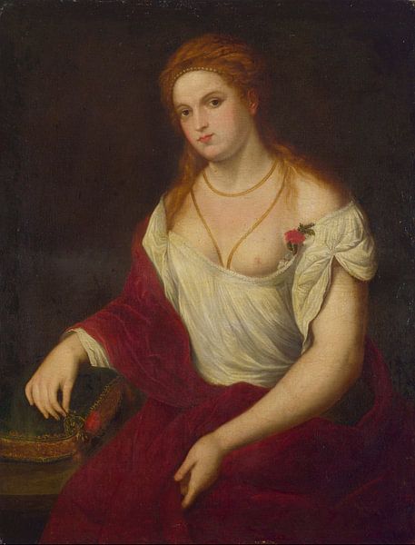 Paris Bordone, Portett einer jungen Frau - 1500er Jahre von Atelier Liesjes