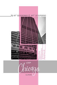 Poster Art CHICAGO Loop van Melanie Viola