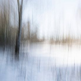 Een abstract landschap in de sneeuw - 27 van Danny Budts