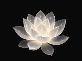 Luminous White Lotus Mandala by Markus Gann