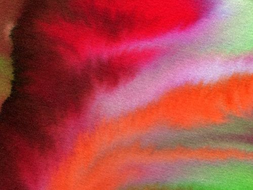 Fantasy sky - waterverf of acrylinkt schilderij