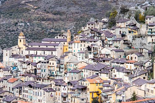 Uitzicht op het dorp Saorge in de Alpes-Maritimes