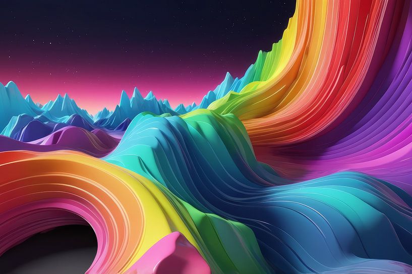 abstrakter Hintergrund Aurora Regenbogen von hisam colours