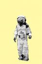 Spaceman AstronOut (geel en wit) van Gig-Pic by Sander van den Berg thumbnail