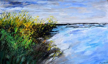 Seascape with wild flowers by pol ledent