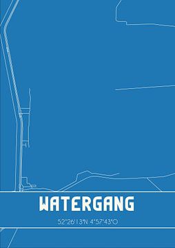 Blauwdruk | Landkaart | Watergang (Noord-Holland) van Rezona