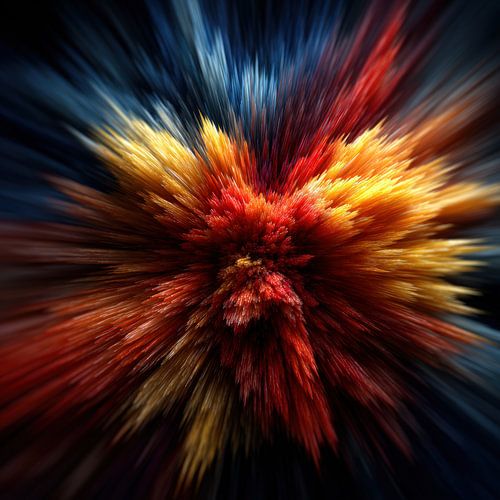 Une explosion de couleurs flamboyantes et un mouvement intense