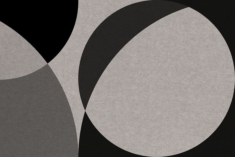 Scandinavian Zen: Grey Circle Abstraction VI by Dina Dankers
