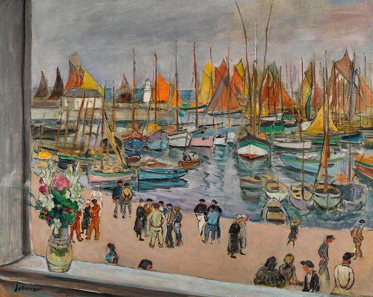 L&#039;Île d&#039;Yeu, fenêtre sur le port (1919) par Peter Balan