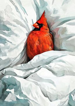 Rode kardinaal vogel #dier van JBJart Justyna Jaszke
