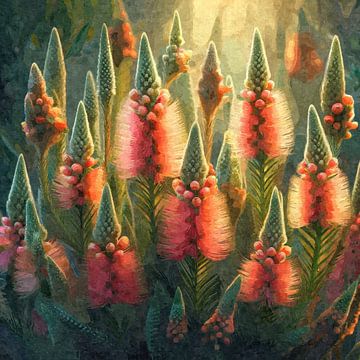 Leuchtende Fantasieblüten