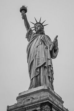 New York Skyline Statue of Liberty Zwart Wit van Kiki Multem