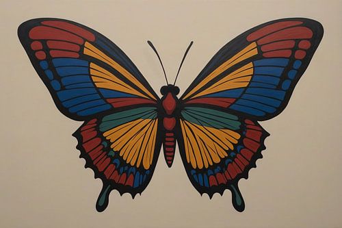 Kleurrijke vlinder portret