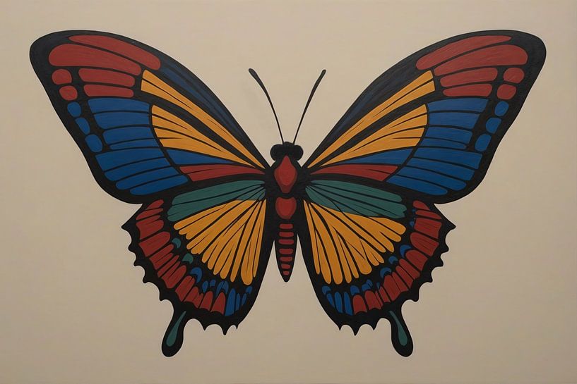 Colourful butterfly portrait by Art & Soul Creations