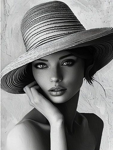 Elegant lady monochrome