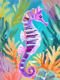 Seahorse in Pastel Paradise by Trinkets NL ✪ Design Studio