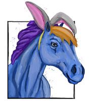 Kleurrijk paaspaard