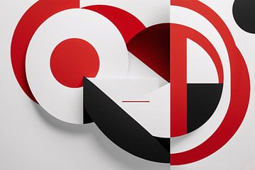 Geometrische kunst met sterke contrasten van Art & Soul Creations