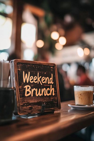 Gemütlicher Wochenend-Brunch-Moment von Poster Art Shop