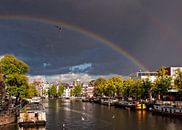 Regenbogen über dem Fluss Amstel von Tom Elst Miniaturansicht