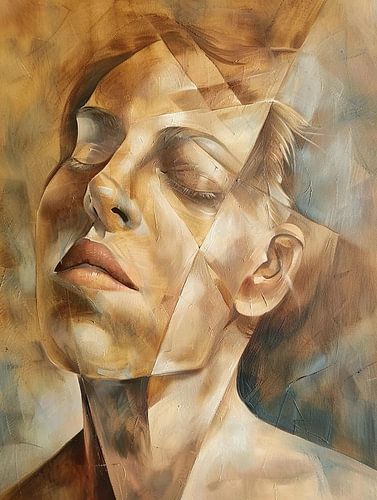 A cubist portrait inspired by Picasso