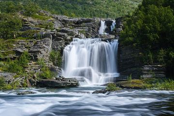 Waterfall in Norway by Joke Beers-Blom