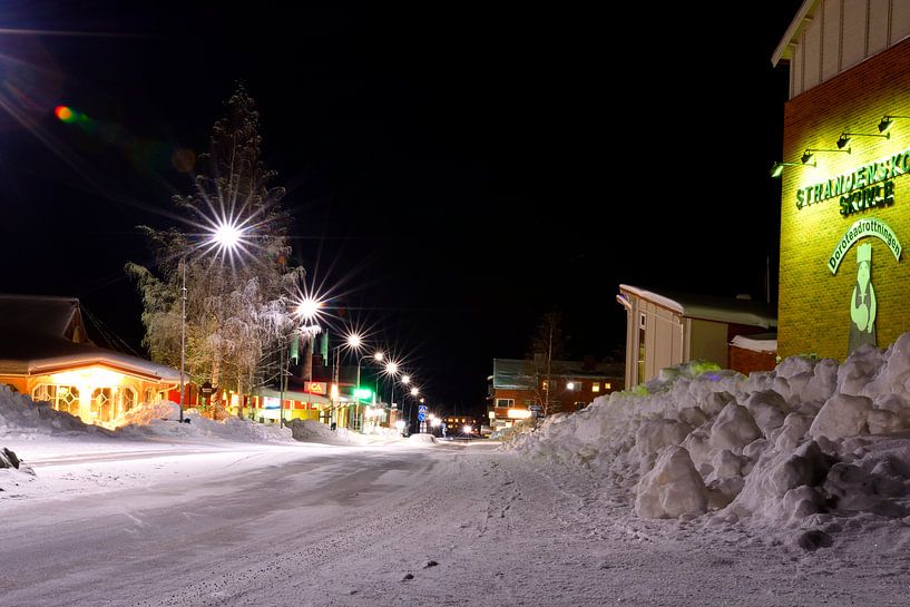 Village at night by Christer Andersson