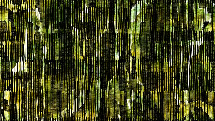 Linien Abstraktion in Grün von Mad Dog Art