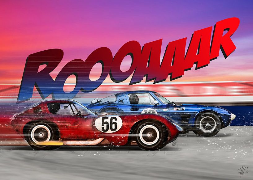 Corvette Stingray vs Cheetah by Theodor Decker