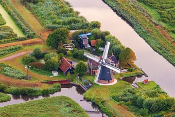 Windmill de Biks on the Drentsche Diep by Marga Vroom