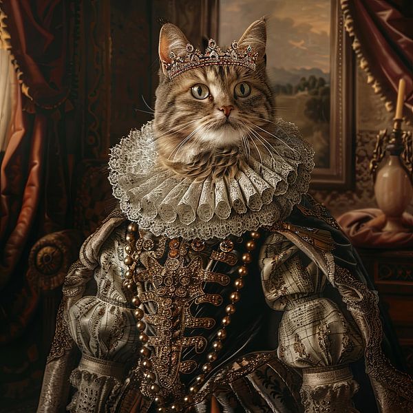 Chat royal par Poster Art Shop