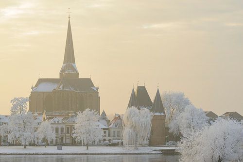 Kampen en de IJssel in de winter