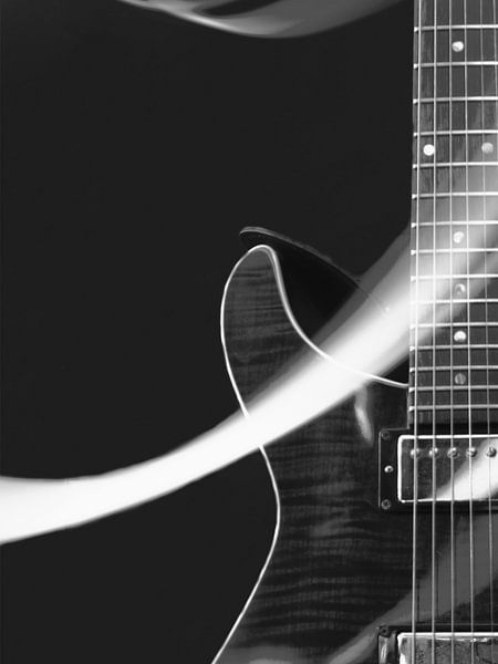 Electric Guitar | poster, black&amp;white by Myrthe van Wijk