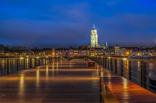 Deventer  Skyline Lebuinus kerk avond fotografie