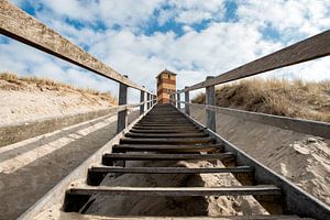 Leuchtturm von Cape Dunes Dishoek. von Ron van der Stappen