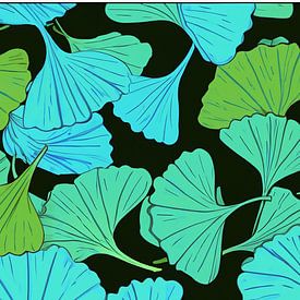 Ginkgoblätter in Farbe von Patricia Hofmeester