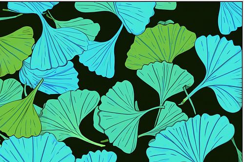 Feuilles de ginkgo en couleur