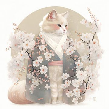Zen Cat by Jacky