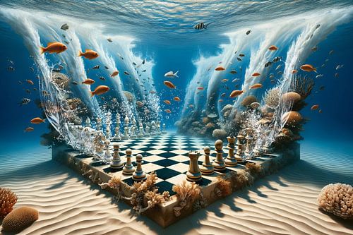 Onderwaterschaak: een strategisch spel voor in het water