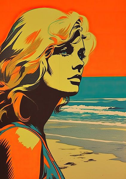 Beach Poster Pop Art by Niklas Maximilian