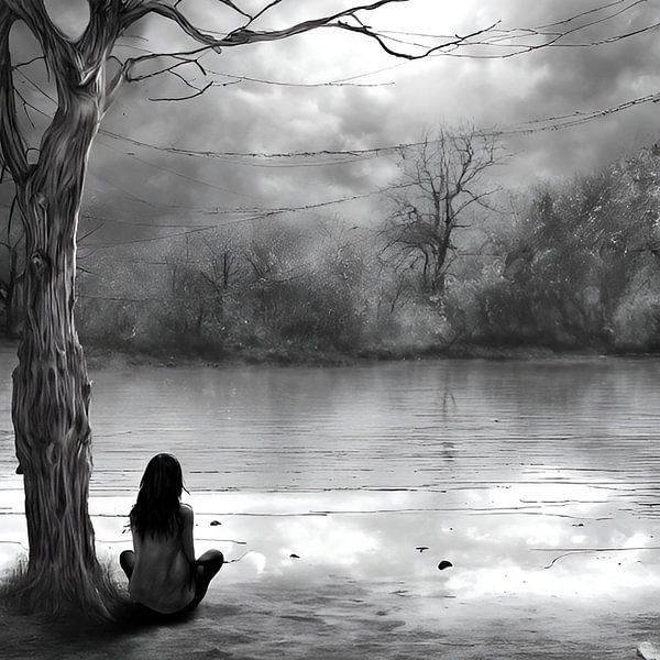 All alone by the riverside van Gert-Jan Siesling