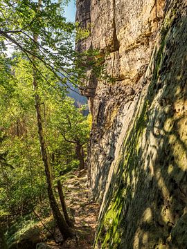 Königsweg, Sächsische Schweiz - Felswand am Kleinen Bärenhorn von Pixelwerk