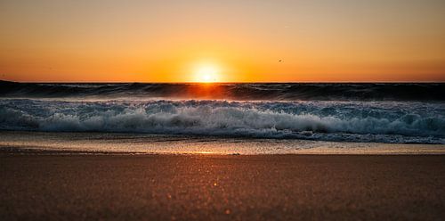 Zonsondergang op het strand