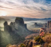 De heilige rotsen van Meteora, Griekenland