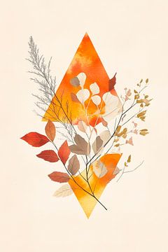 Farbenfrohe Blätter im Sonnenlicht von Poster Art Shop